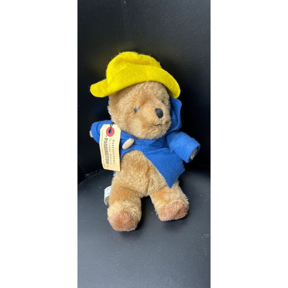 Vtg 1975 Eden Toys Inc.  Paddington Bear Original Tags 8" Darkest Peru To London